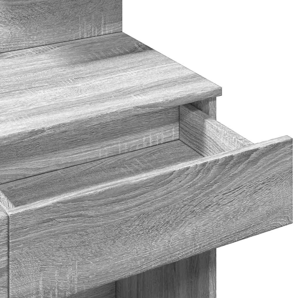 Μπουντουάρ με LED Γκρι Sonoma 100x40x130 εκ.