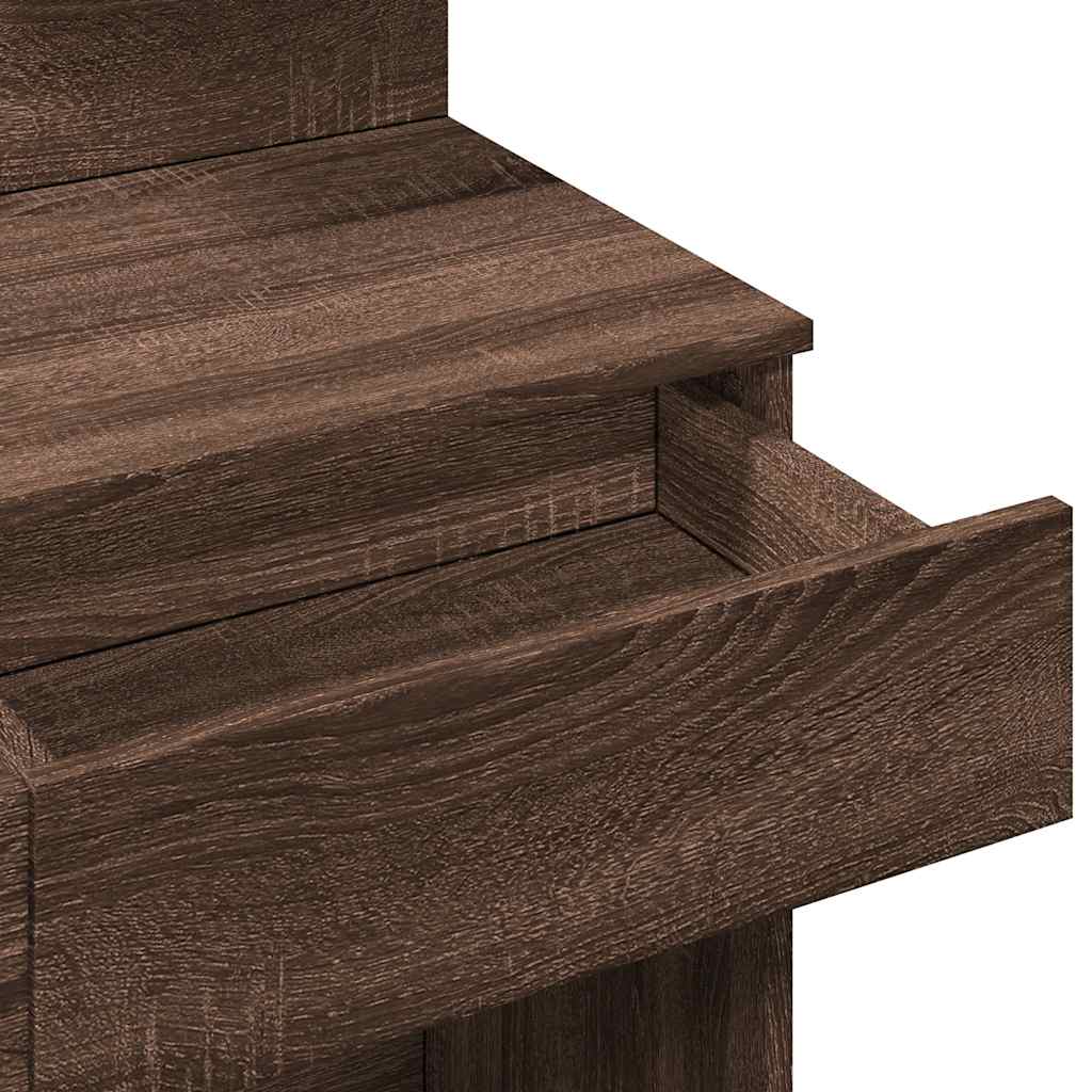 Μπουντουάρ με LED Καφέ Δρυς 100x40x130 εκ. - Pakobazaar