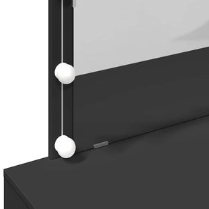 Μπουντουάρ με LED Μαύρο 100x40x120 εκ. - Pakobazaar