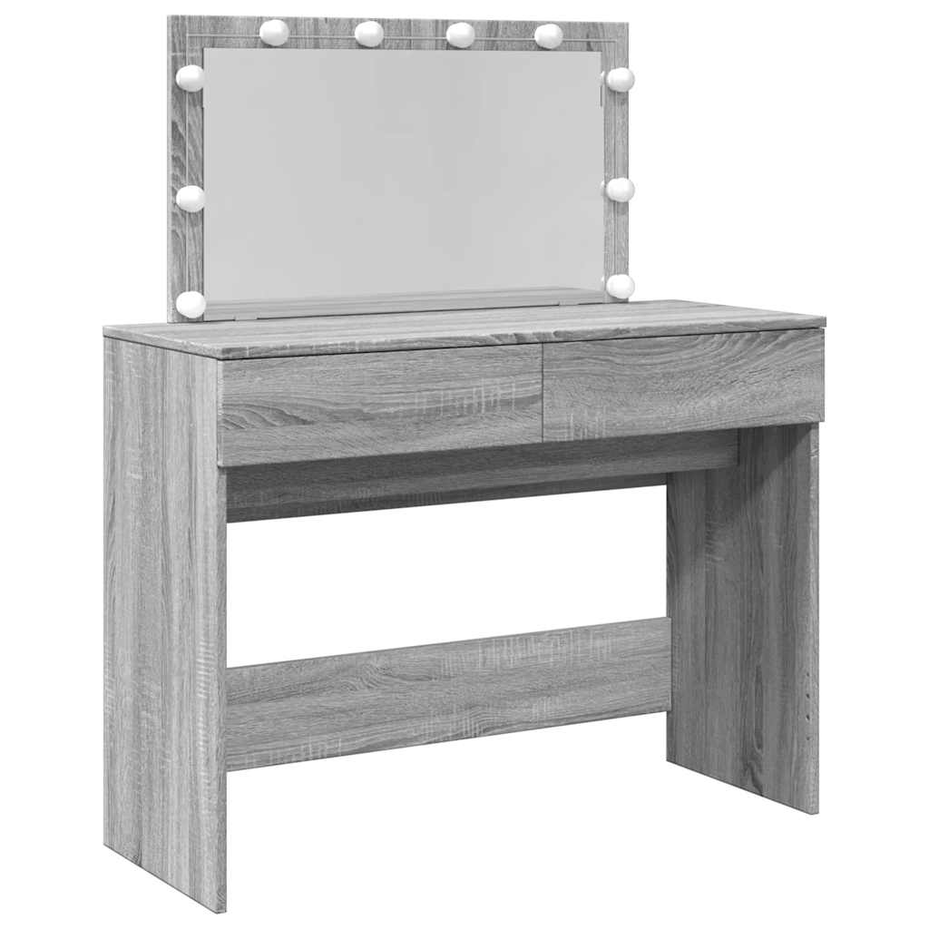 Μπουντουάρ με LED Γκρι Sonoma 100x40x120 εκ.