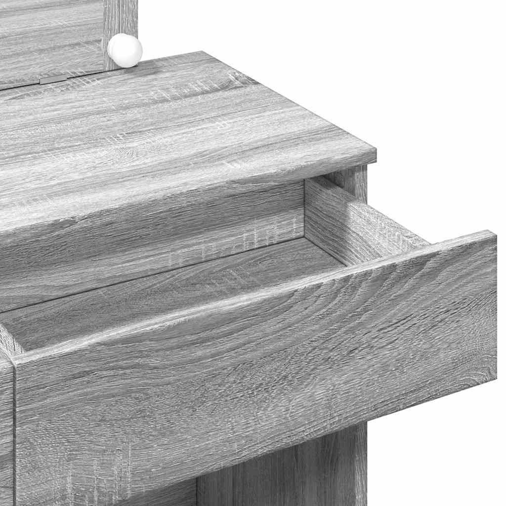 Μπουντουάρ με LED Γκρι Sonoma 100x40x120 εκ.