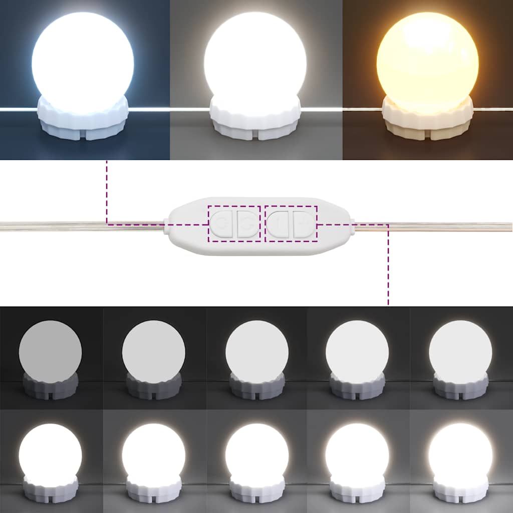 Μπουντουάρ με LED Καφέ Δρυς 100x40x120 εκ.
