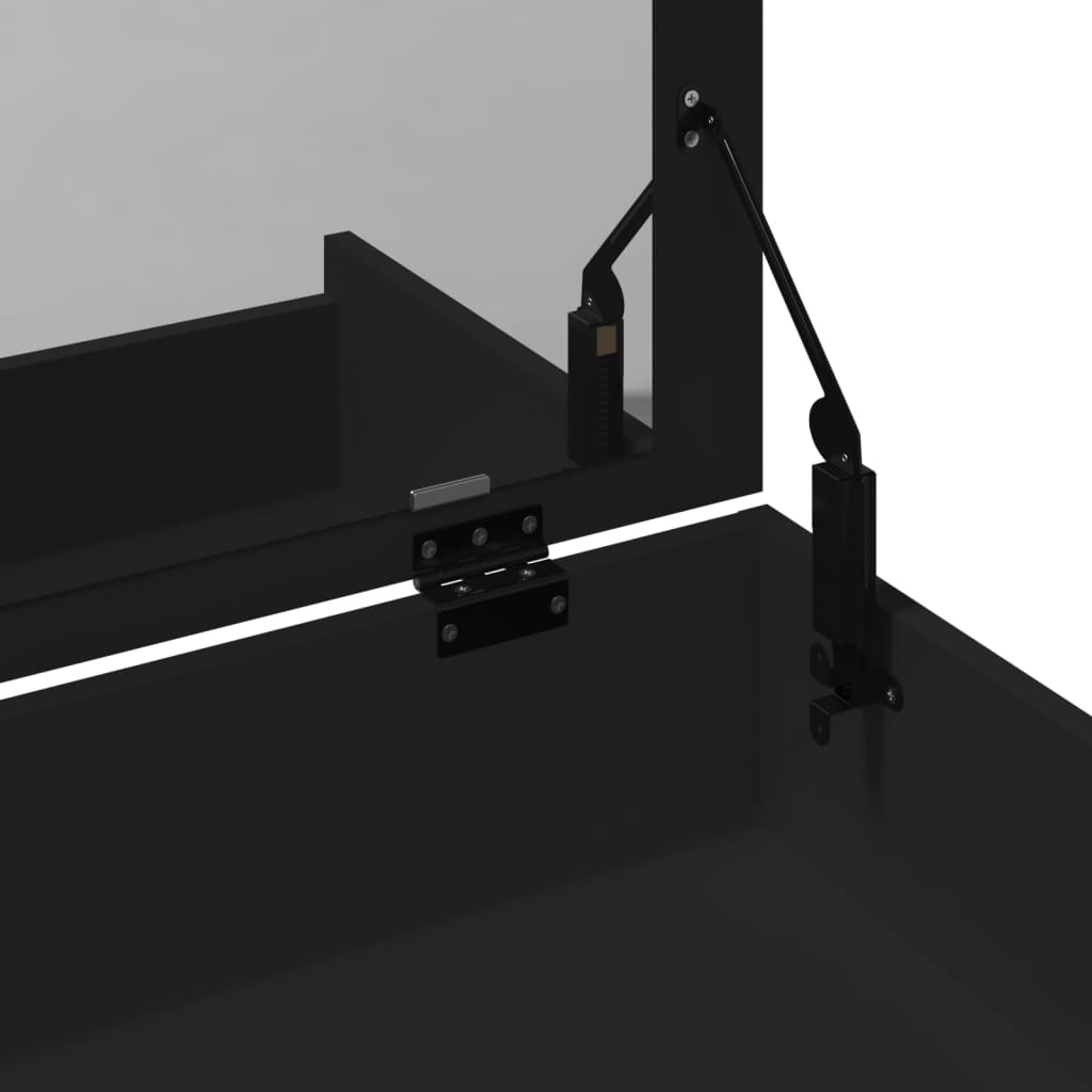 Μπουντουάρ και Σκαμπό Μαύρο 60 x 40 x 113,5 εκ.