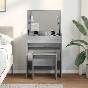 Μπουντουάρ και Σκαμπό Γκρι Sonoma 60 x 40 x 113,5 εκ.