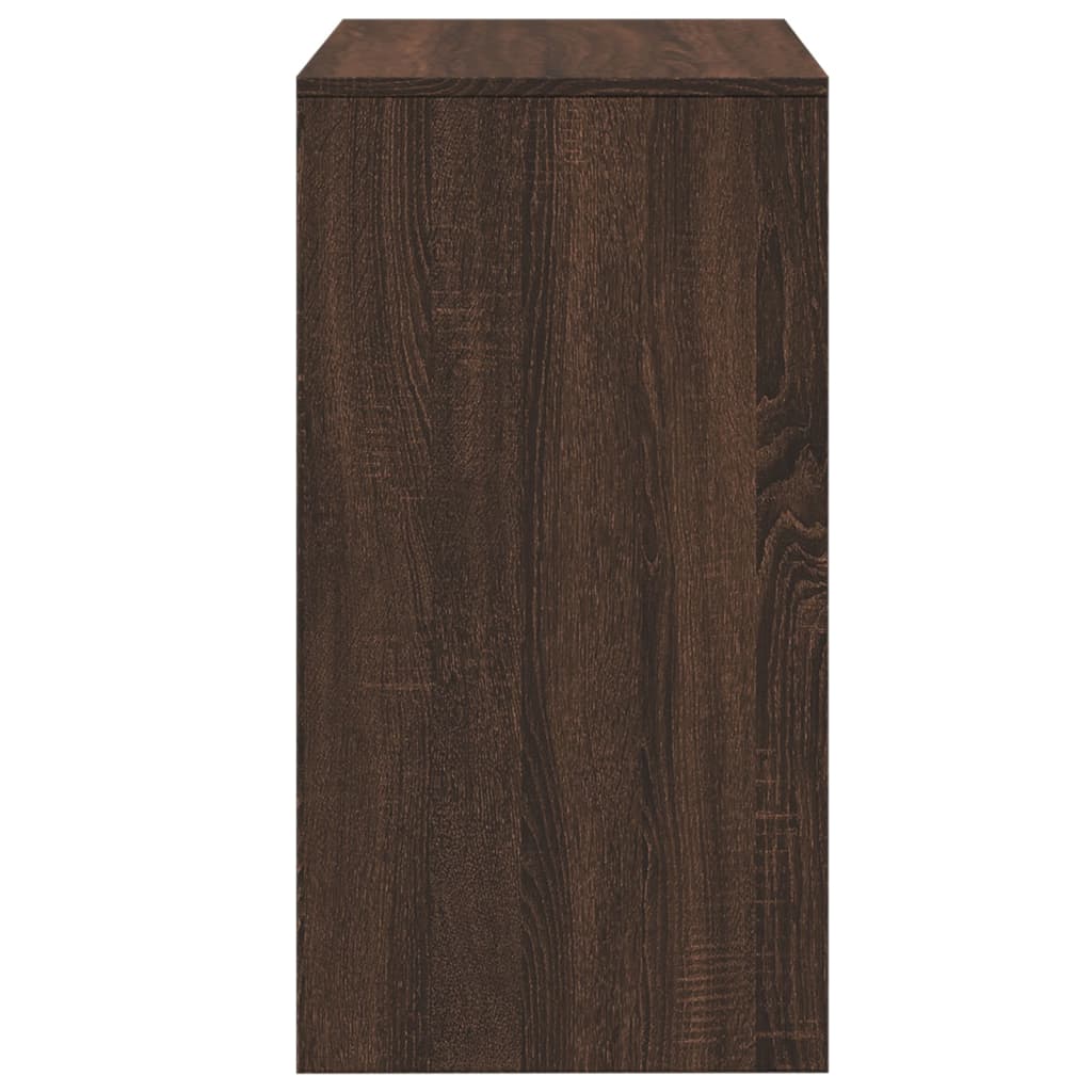 Μπουντουάρ με Καθρέφτη Καφέ Δρυς 60x40x113,5 εκ.