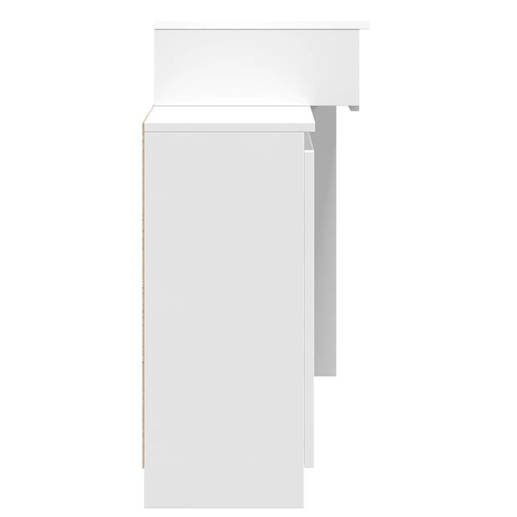 Μπουντουάρ με LED Λευκό 115x37x110,5 εκ.