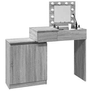 Μπουντουάρ με LED Γκρι Sonoma 115x37x110,5 εκ.