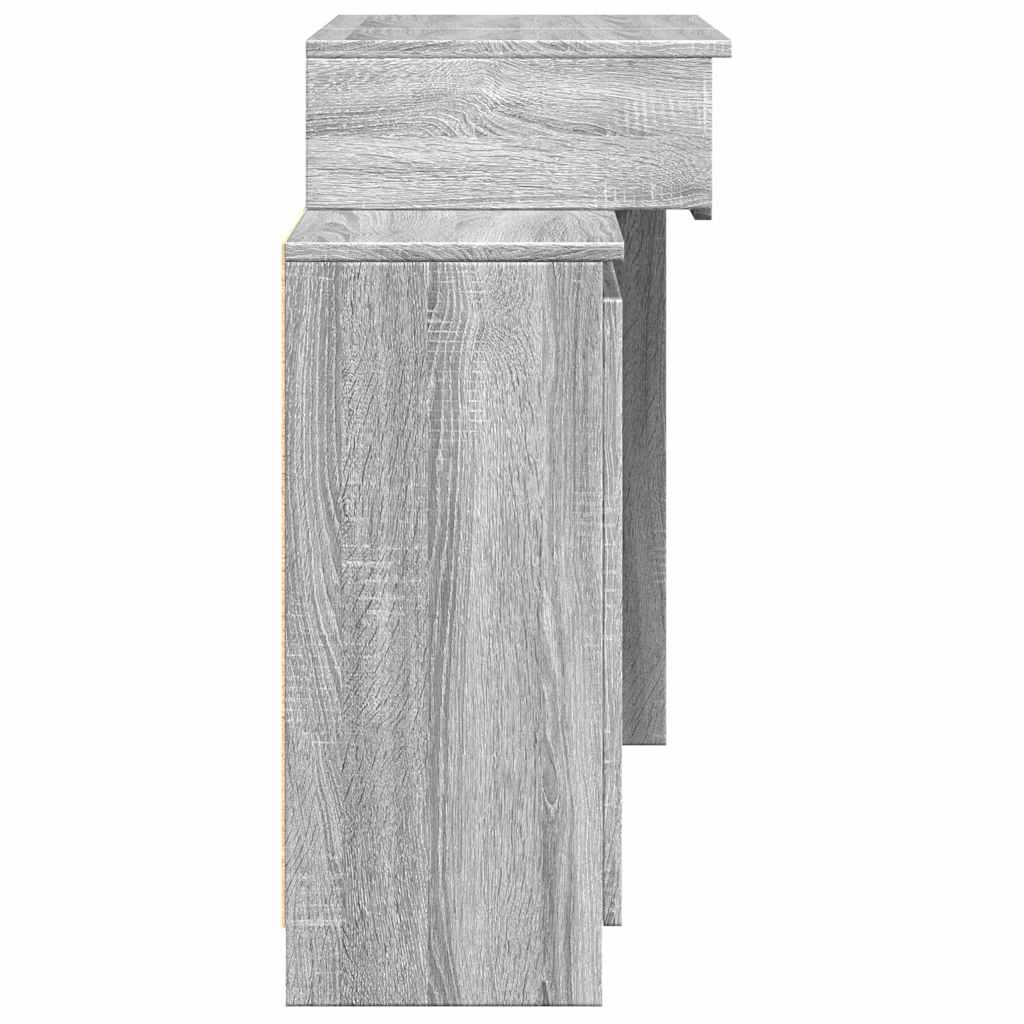 Μπουντουάρ με LED Γκρι Sonoma 115x37x110,5 εκ.