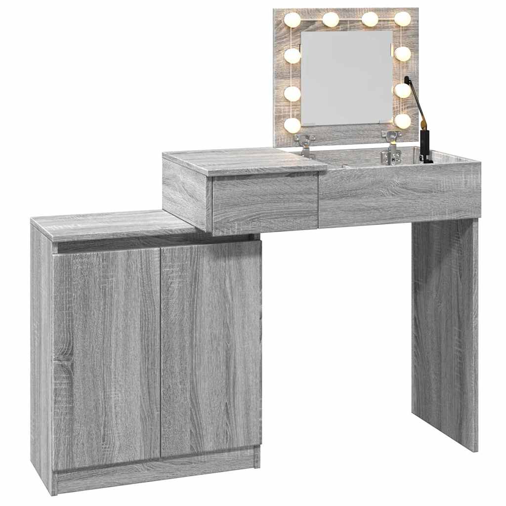 Μπουντουάρ με LED Γκρι Sonoma 115x37x110,5 εκ.