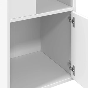 Βιβλιοθήκη Λευκή 40x36x189 εκ. από Επεξεργασμένο Ξύλο - Pakobazaar