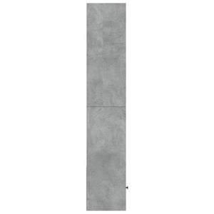 Βιβλιοθήκη Γκρι Σκυροδέματος 40x36x189 εκ. Επεξεργ. Ξύλο