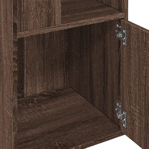 Βιβλιοθήκη καφέ δρυς 40x36x189 εκ. από Επεξεργασμένο Ξύλο