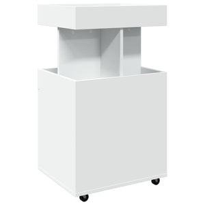 Τρόλεϊ Μπαρ Λευκό 50x41x89 εκ. Επεξ. Ξύλο - Pakobazaar