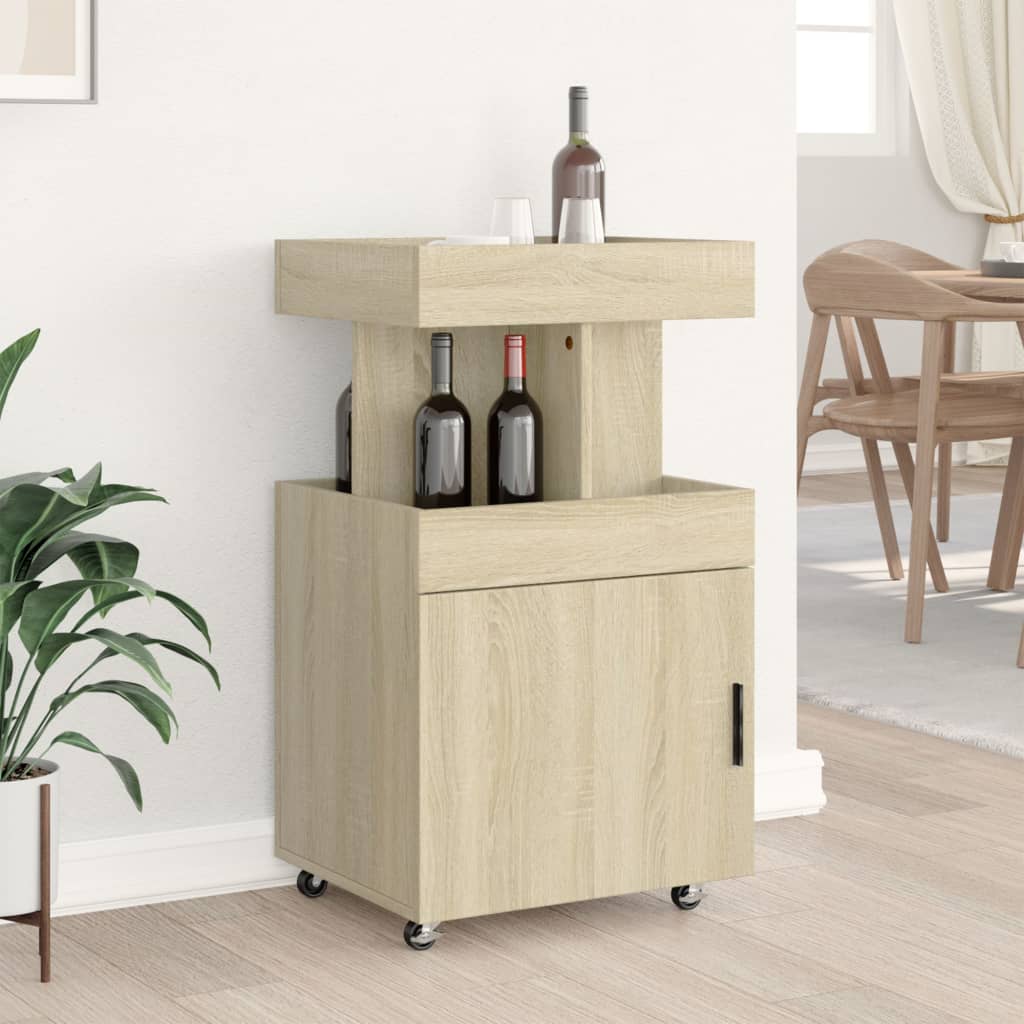 Τρόλεϊ Μπαρ Sonoma Δρυς 50x41x89 εκ. Επεξ. Ξύλο