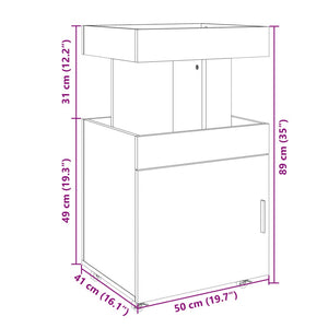 Τρόλεϊ Μπαρ Sonoma Δρυς 50x41x89 εκ. Επεξ. Ξύλο - Pakobazaar