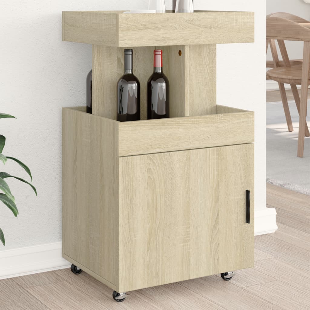 Τρόλεϊ Μπαρ Sonoma Δρυς 50x41x89 εκ. Επεξ. Ξύλο