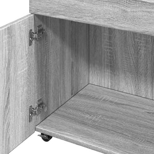 Τρόλεϊ Μπαρ Γκρι Sonoma 50x41x89 εκ. Επεξ. Ξύλο - Pakobazaar