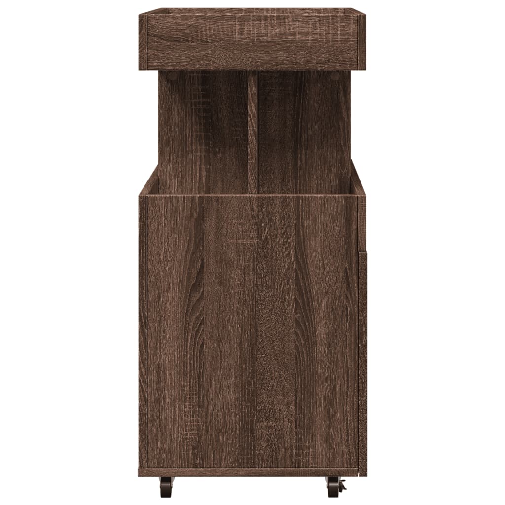 Τρόλεϊ Μπαρ Καφέ Δρυς 50x41x89 εκ. Επεξ. Ξύλο