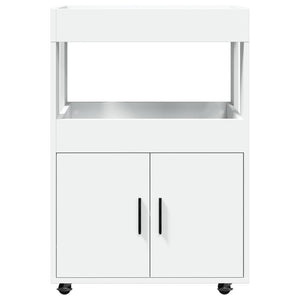 Τρόλεϊ Μπαρ Λευκό 60x39,5x89 εκ. Επεξ. Ξύλο - Pakobazaar