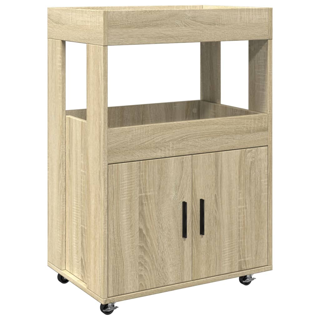 Τρόλεϊ Μπαρ Sonoma Δρυς 60x39,5x89 εκ. Επεξ. Ξύλο - Pakobazaar