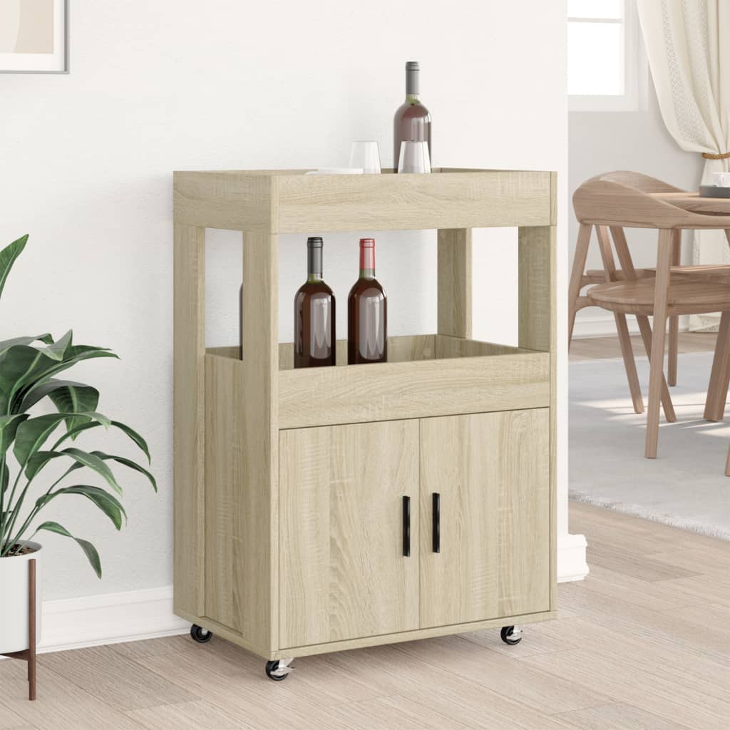 Τρόλεϊ Μπαρ Sonoma Δρυς 60x39,5x89 εκ. Επεξ. Ξύλο - Pakobazaar