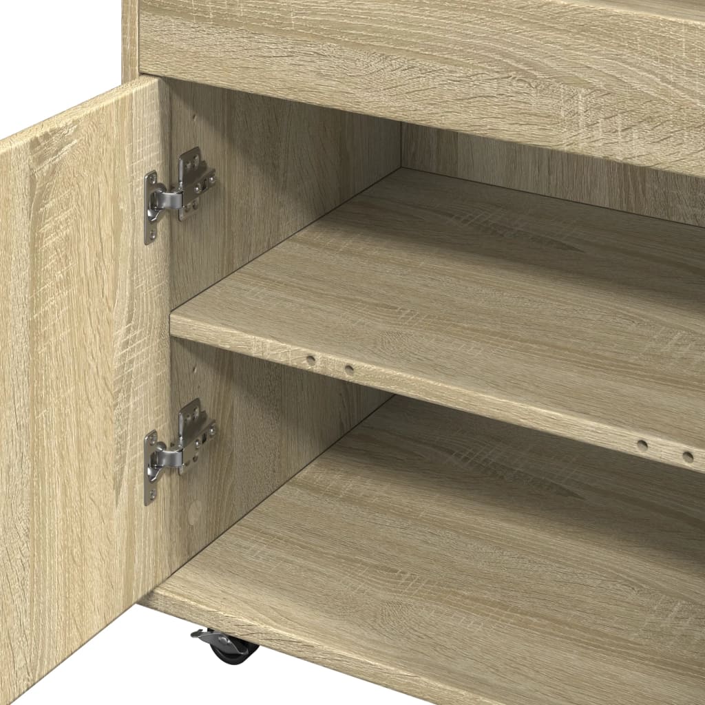 Τρόλεϊ Μπαρ Sonoma Δρυς 60x39,5x89 εκ. Επεξ. Ξύλο - Pakobazaar