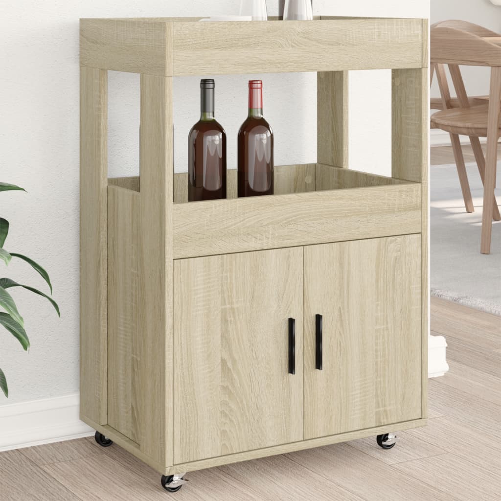 Τρόλεϊ Μπαρ Sonoma Δρυς 60x39,5x89 εκ. Επεξ. Ξύλο - Pakobazaar