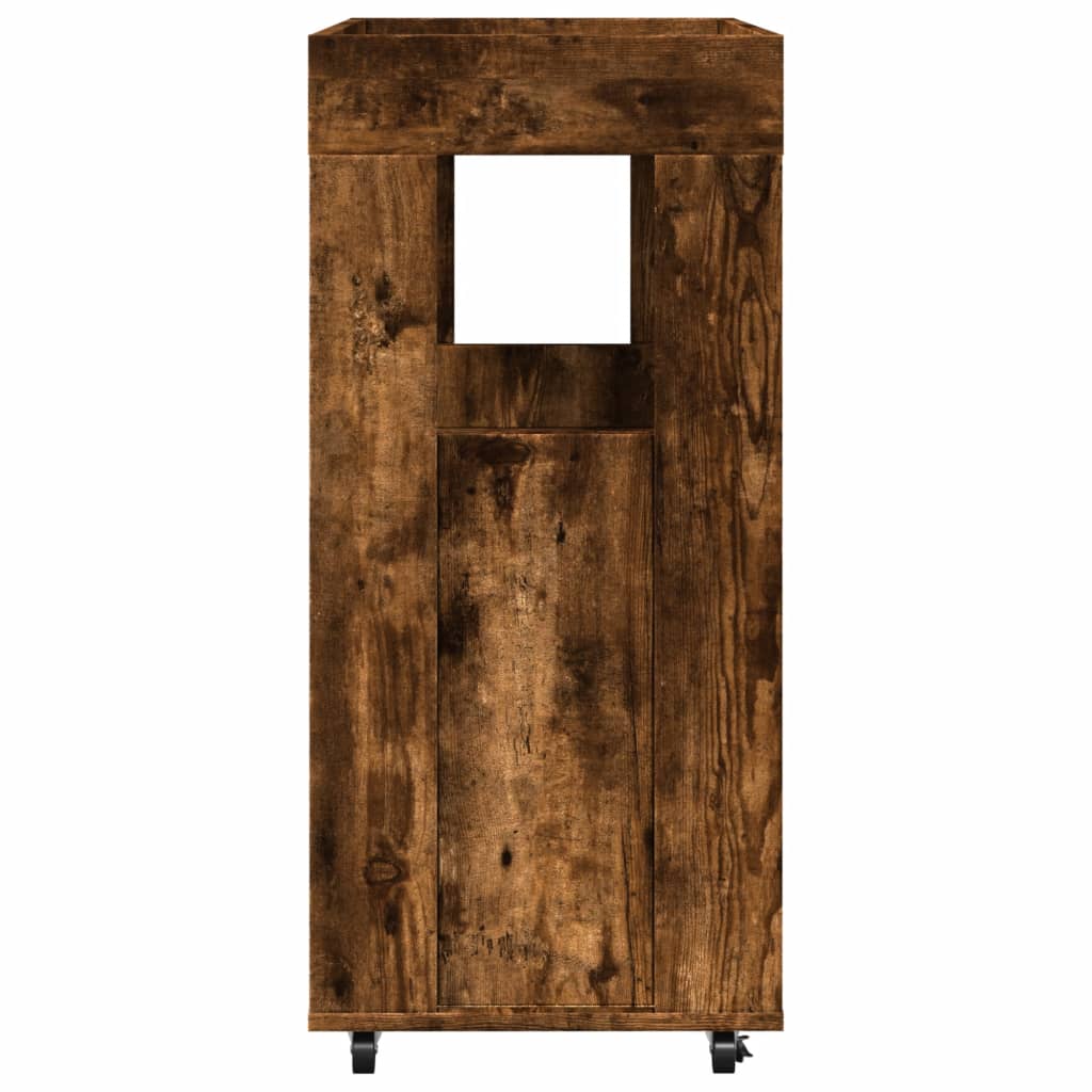 Τρόλεϊ Μπαρ Καπνιστή Δρυς 60x39,5x89 εκ. Επεξ. Ξύλο - Pakobazaar