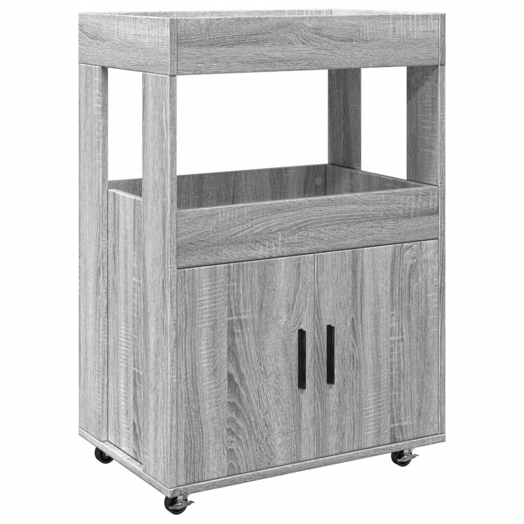 Τρόλεϊ Μπαρ Γκρι Sonoma 60x39,5x89 εκ. Επεξ. Ξύλο - Pakobazaar