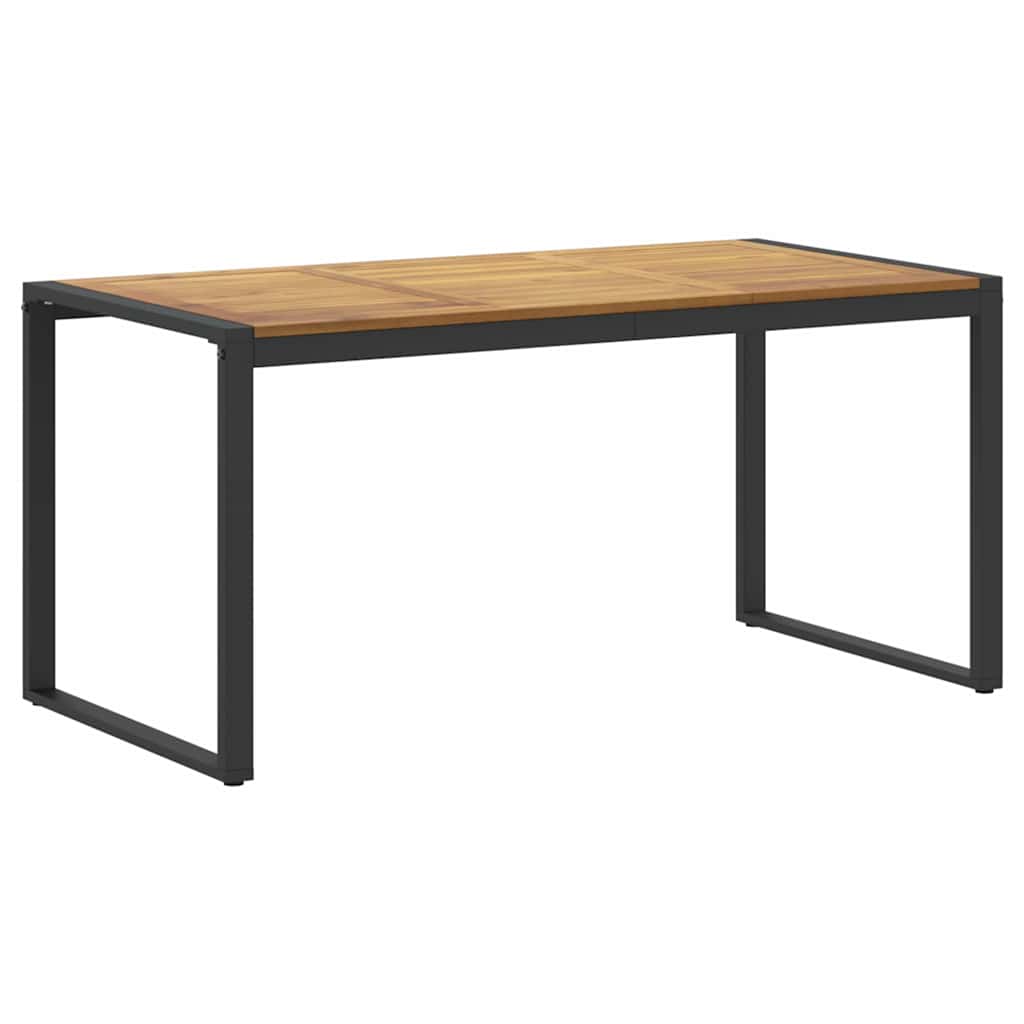 Σέτ φαγητού για κήπο 7 pcs Μαύρο Στερεό Ξύλο Ακακίας - Pakobazaar