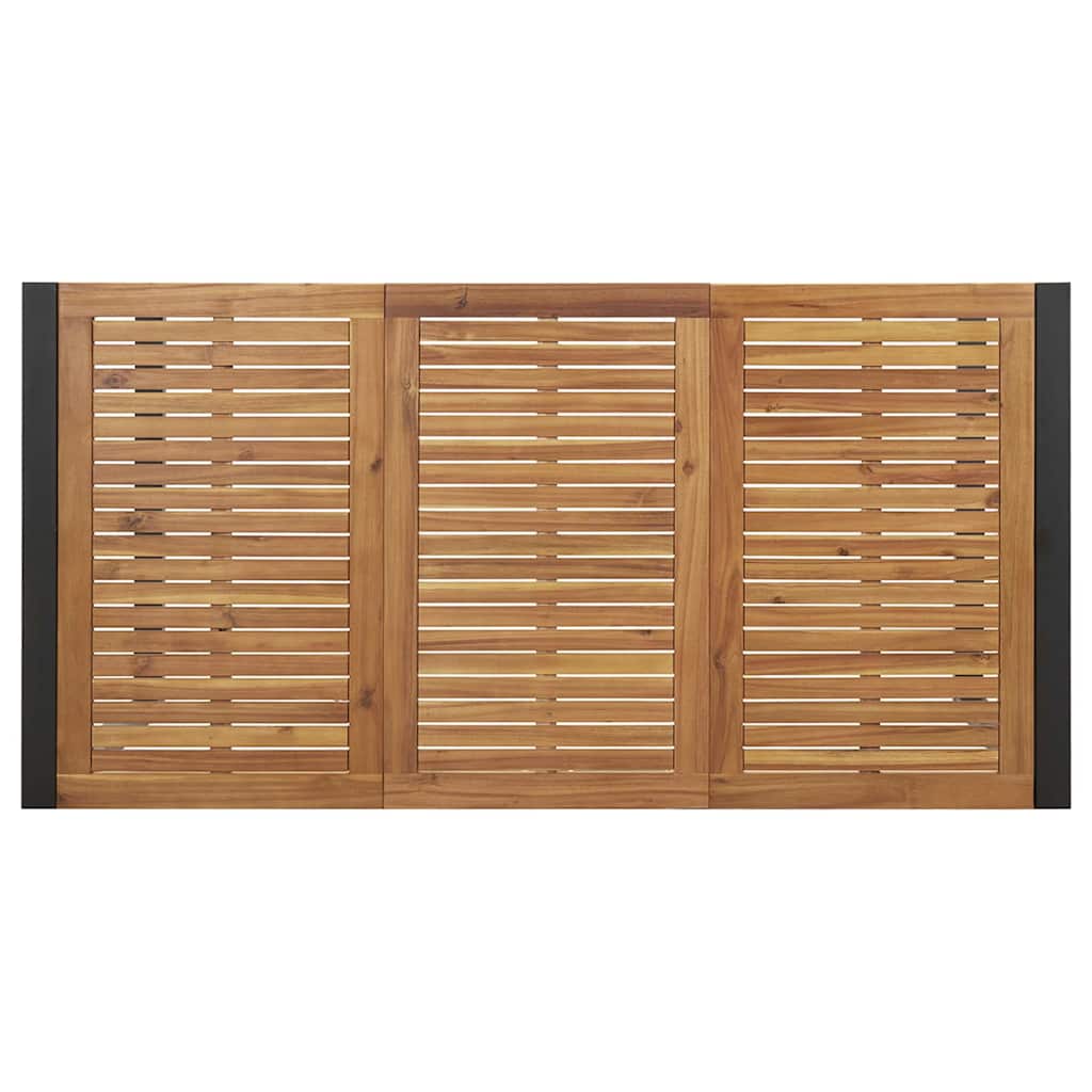 Σέτ φαγητού για κήπο 5 pcs Μαύρο Στερεό Ξύλο Ακακίας - Pakobazaar