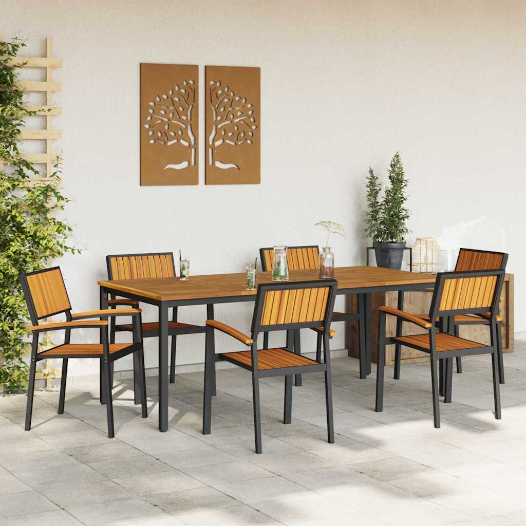 Στοιβαζόμενη Καρέκλα 6 pcs Καφέ 56 x 57 x 87 εκ