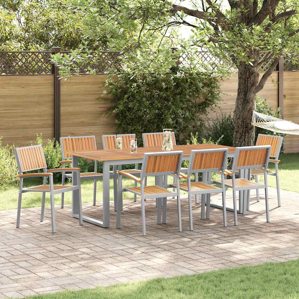 Στοιβαζόμενη Καρέκλα 8 pcs Καφέ 56 x 57 x 87 εκ