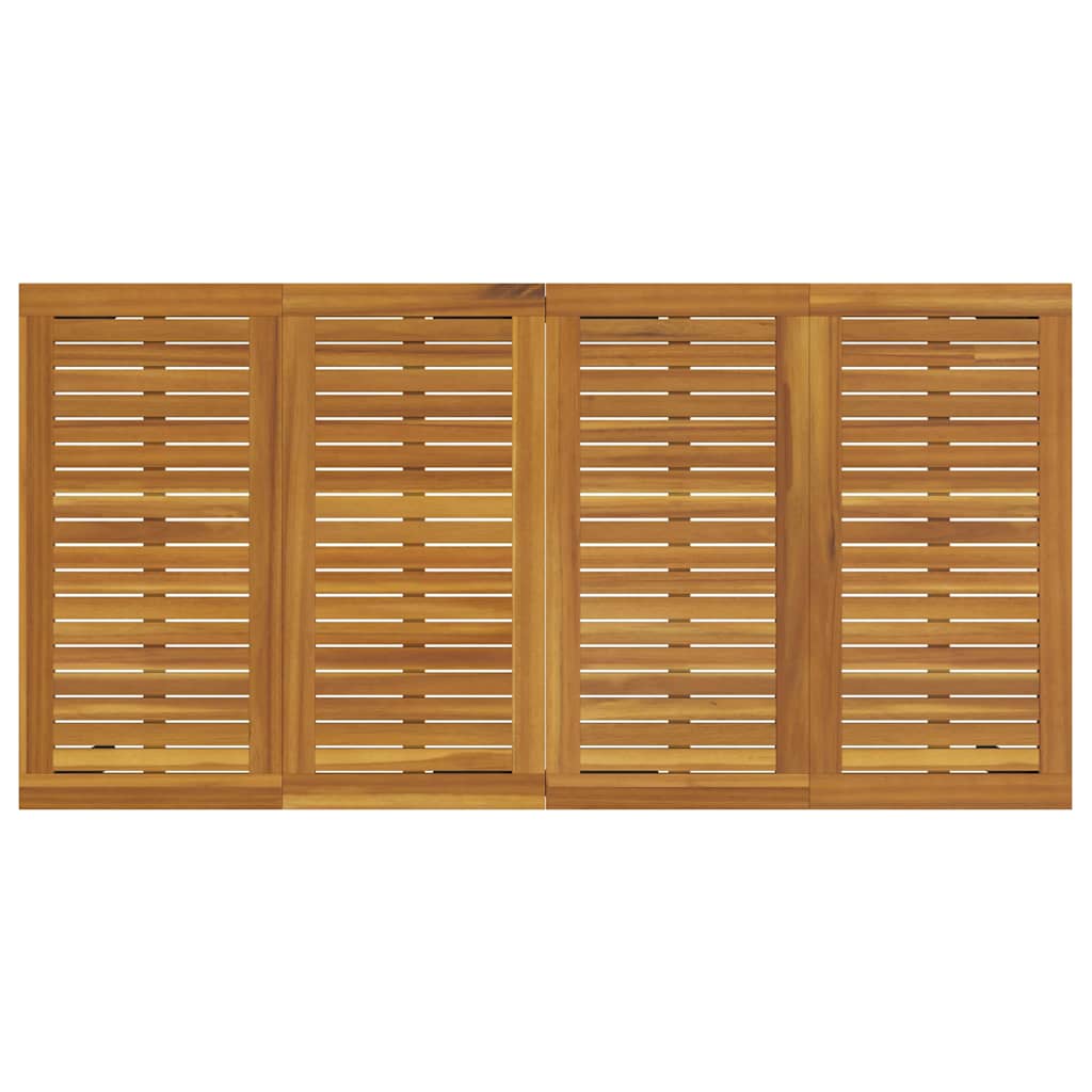 Σέτ φαγητού για κήπο 5 pcs Μαύρο Στερεό Ξύλο Ακακίας - Pakobazaar