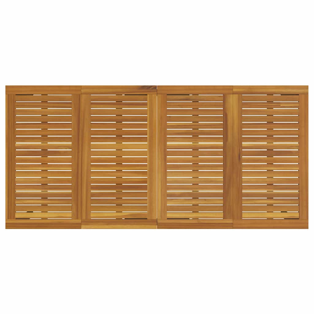 Σέτ φαγητού για κήπο 7 pcs Μαύρο Στερεό Ξύλο Ακακίας - Pakobazaar