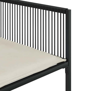 Σετ Τραπεζαρίας Κήπου 11 τεμ Μαύρο από Συνθ. Ρατάν με Μαξιλάρια