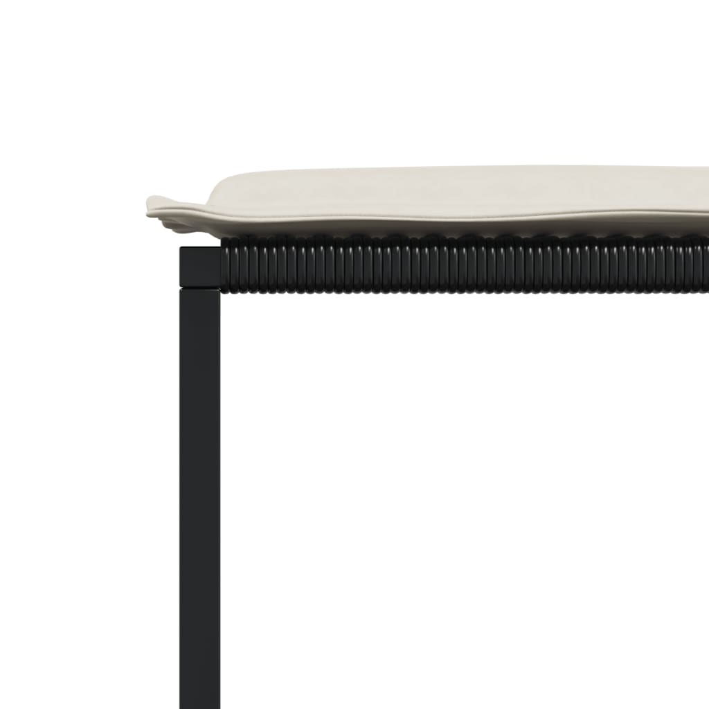 Σετ Τραπεζαρίας Κήπου 17 τεμ Μαύρο από Συνθ. Ρατάν με Μαξιλάρια