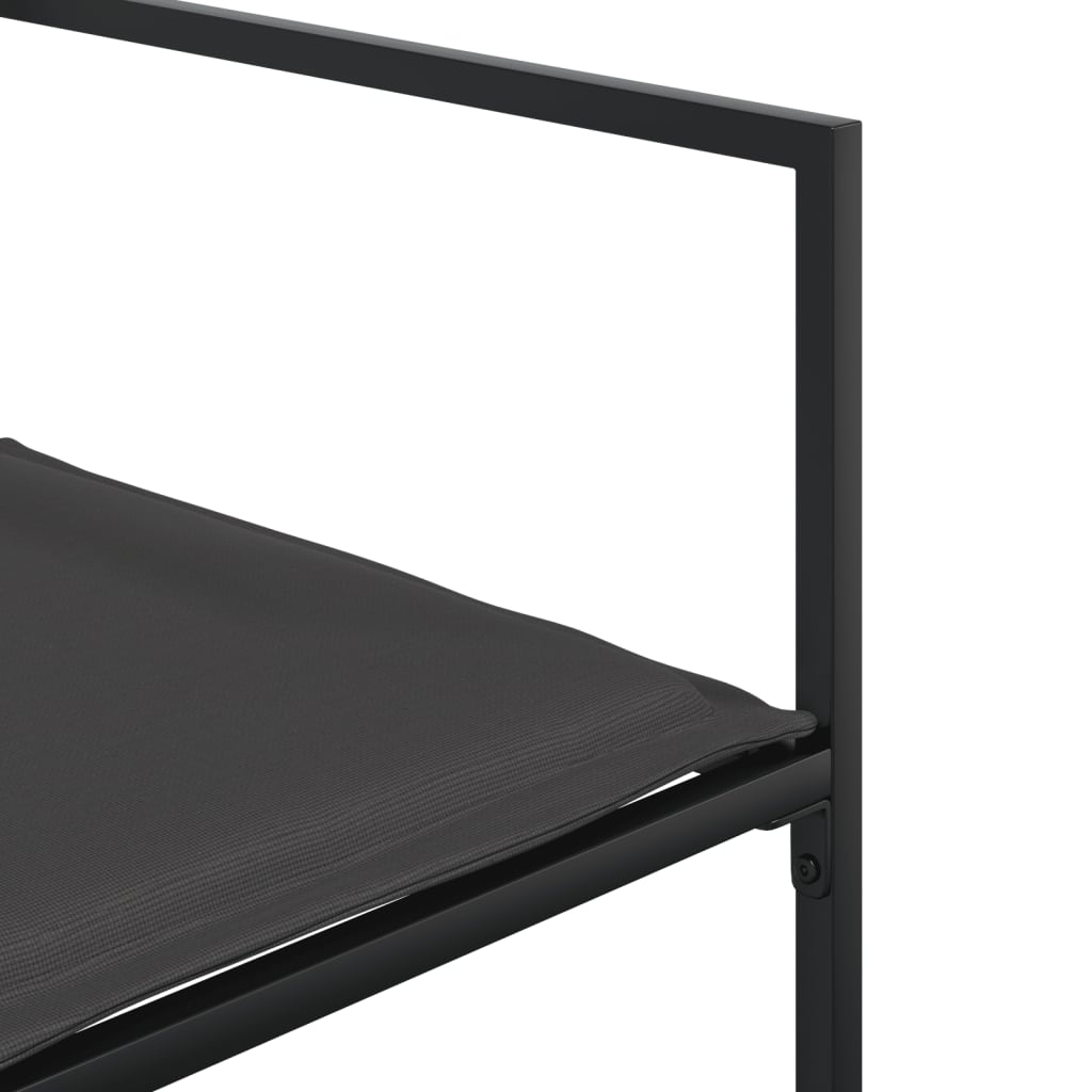 Σετ Τραπεζαρίας Κήπου 9 τεμ. Μαύρο από Textilene με Μαξιλάρια