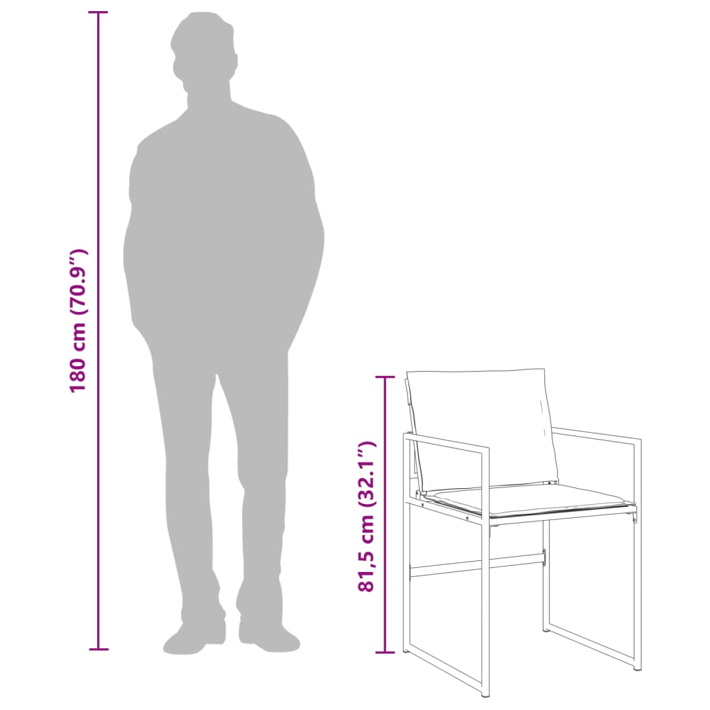 Σετ Τραπεζαρίας Κήπου 9 τεμ. Μαύρο από Textilene με Μαξιλάρια