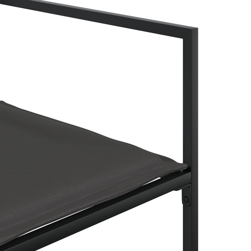 Σετ Τραπεζαρίας Κήπου 9 τεμ. Μαύρο από Textilene με Μαξιλάρια - Pakobazaar