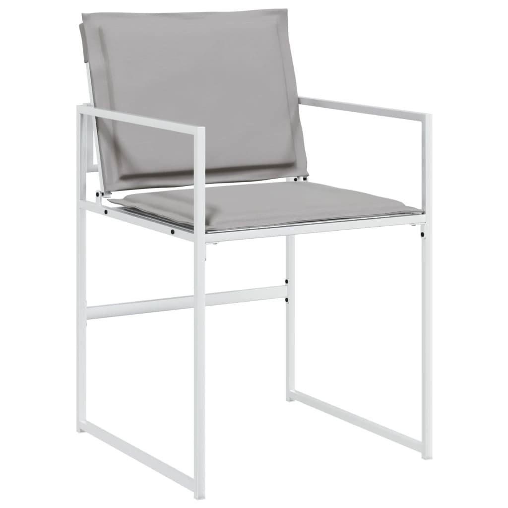 Σετ Τραπεζαρίας Κήπου 11 τεμ. Λευκός από Textilene με Μαξιλάρια