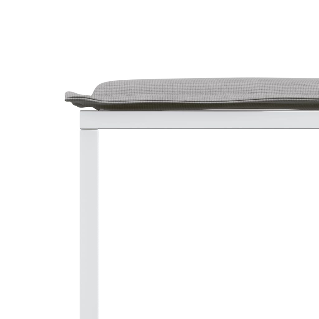 Σετ Τραπεζαρίας Κήπου 11 τεμ. Λευκός από Textilene με Μαξιλάρια