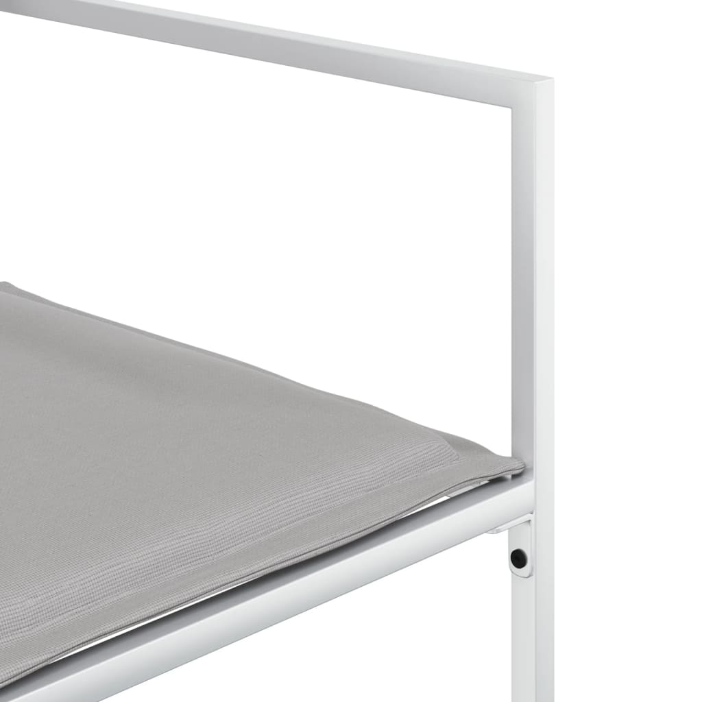 Σετ Τραπεζαρίας Κήπου 13 τεμ. Λευκός από Textilene με Μαξιλάρια