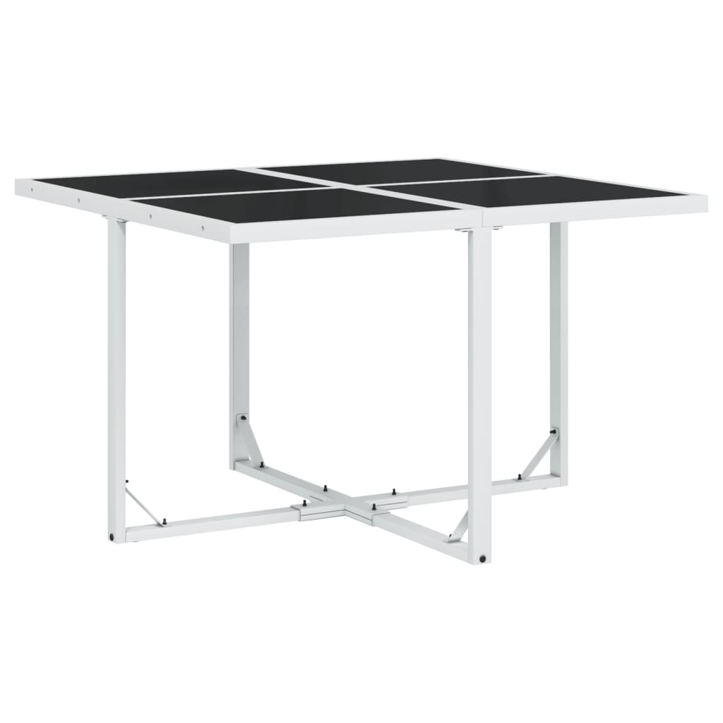 Σετ Τραπεζαρίας Κήπου 9 τεμ. Λευκός από Textilene με Μαξιλάρια