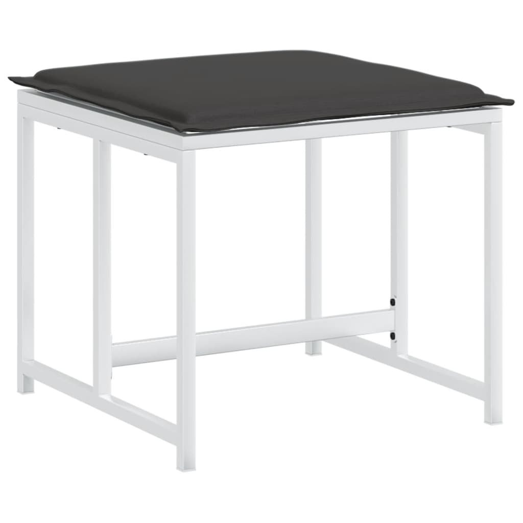 Σετ Τραπεζαρίας Κήπου 9 τεμ. Λευκός από Textilene με Μαξιλάρια