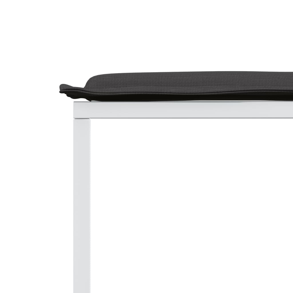 Σετ Τραπεζαρίας Κήπου 9 τεμ. Λευκός από Textilene με Μαξιλάρια