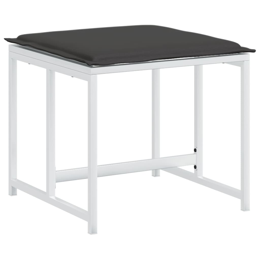 Σετ Τραπεζαρίας Κήπου 11 τεμ. Λευκός από Textilene με Μαξιλάρια