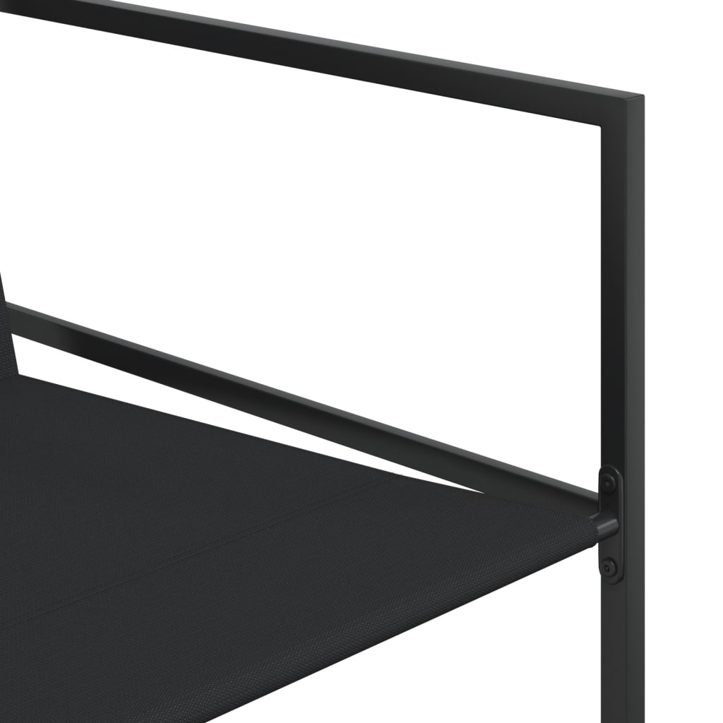 Σετ Τραπεζαρίας Κήπου 11 Τεμαχίων Μαύρο από Textilene