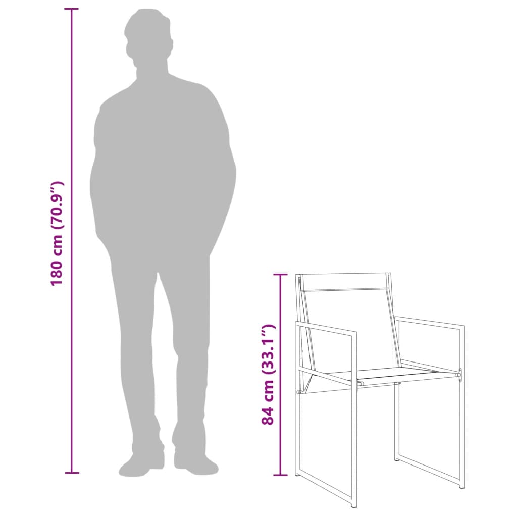 Σετ Τραπεζαρίας Κήπου 11 Τεμαχίων Μαύρο από Textilene