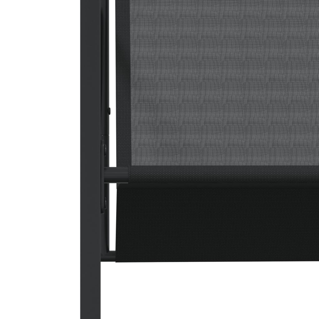 Σετ Τραπεζαρίας Κήπου 13 Τεμαχίων Μαύρο από Textilene